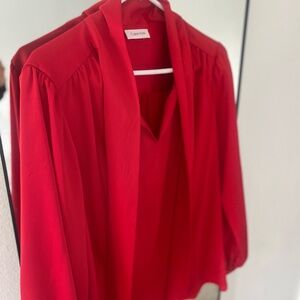 Calvin Klein Vibrant Red Blouse